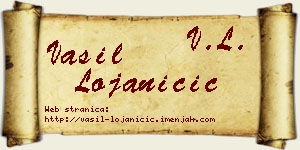 Vasil Lojaničić vizit kartica